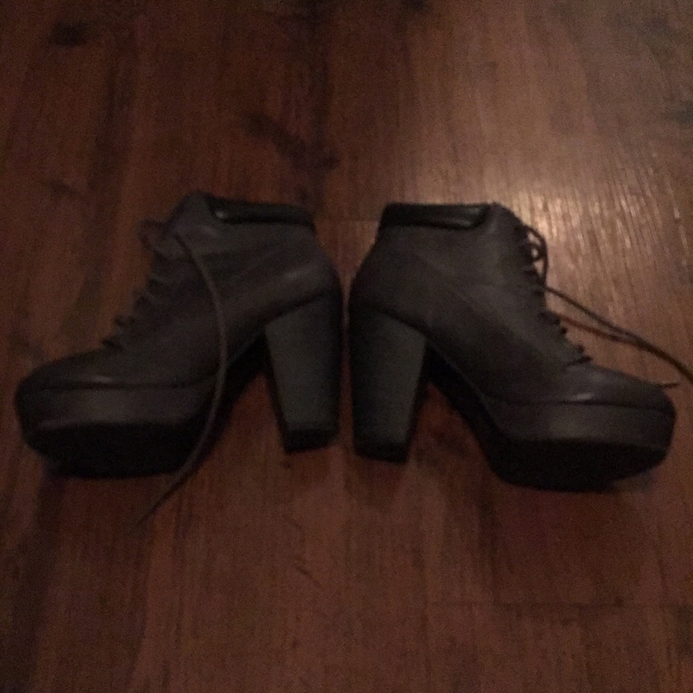 High heel booties.
